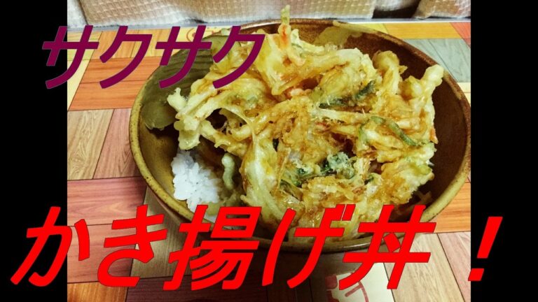 料理動画 ひらりん☆が野菜かき揚げ丼を作って食べてみた