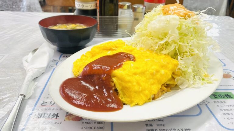 【飯テロ】野菜大盛り+オムライスです。#Shorts