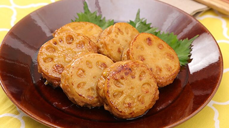 シャキッと♪れんこんとひき肉のはさみ焼き