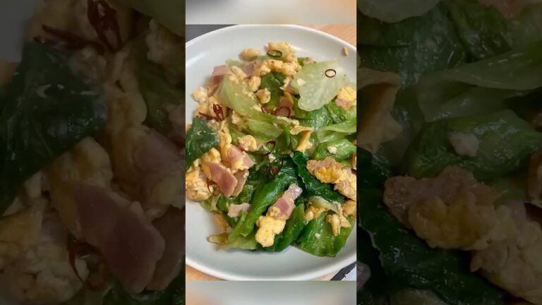チャーハンの材料でつくるレタスのたまご炒め #whatieatinaday cooking #料理動画