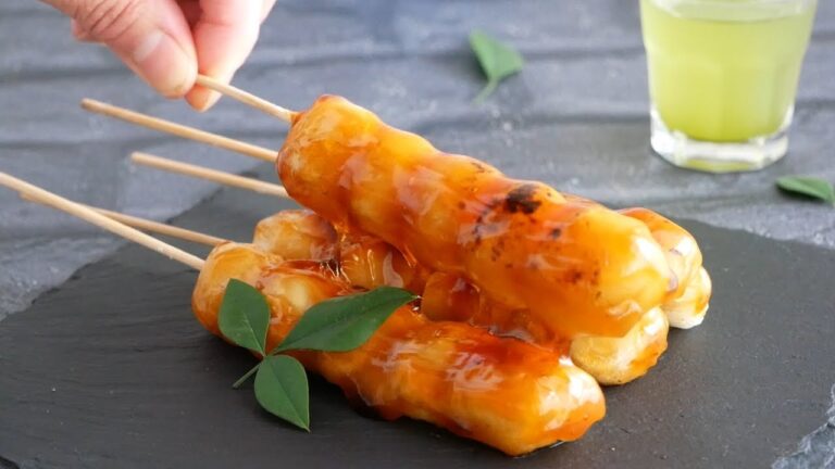 みたらし団子 | Mitarashi Dango (Rice Dumplins with Sweet Soy Sauce)