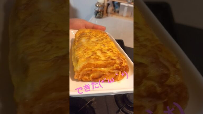 玉子焼きに色々入れ過ぎたら巻きにくかった件 #shorts #short #egg #eggs