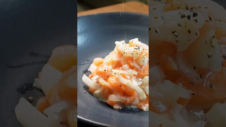 【ざつまみ】混ぜるだけ3秒！サーモン×玉ねぎのさっぱり無限マリネ #簡単おつまみ #簡単おつまみ #簡単レシピ  #料理初心者 #cooking #おつまみレシピ #おつまみ #時短レシピ