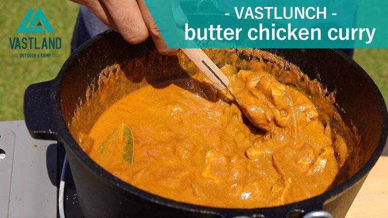 【ダッチオーブン】バターチキンカレーの作り方！おしゃれで簡単なキャンプ飯『VASTLUNCH』