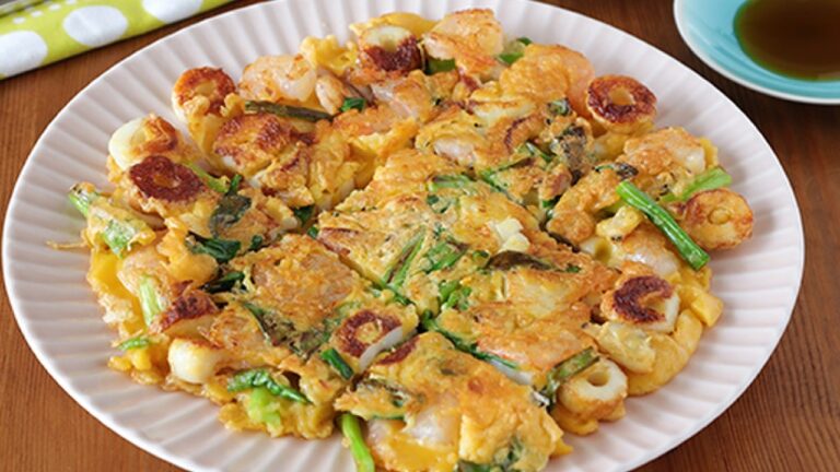 ちくわで旨みアップ！海鮮チヂミ