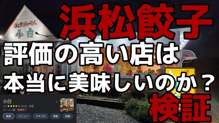 【浜松グルメ】【小白】グーグルで高評価のお店は本当に美味しいのか？微妙なのか？自分なりに検証。