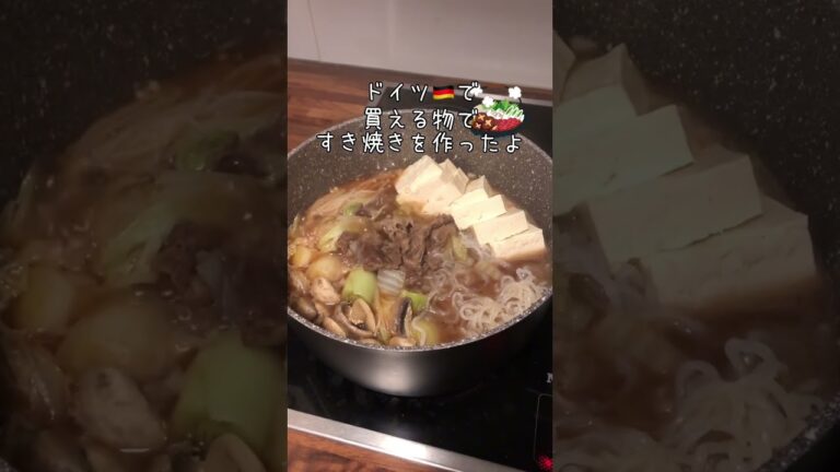 【ドイツ生活🇩🇪】ドイツ🇩🇪で買える物で、すき焼きを作ってみた😋【30代主婦/日常/料理】