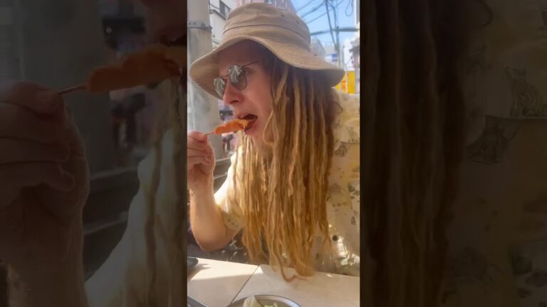 衝撃！ドイツ人が初めて紅生姜天ぷらを食べてみた #shorts #大阪