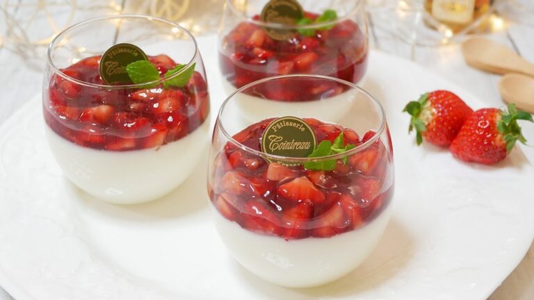 失敗なく作れるいちごのパンナコッタ Strawberry panna cotta