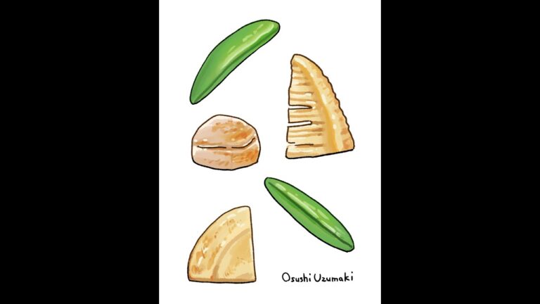 今が旬！タケノコ＆スナップえんどうと鶏肉のオイスター炒め｜作業配信｜Drawing Stream (chibi character)