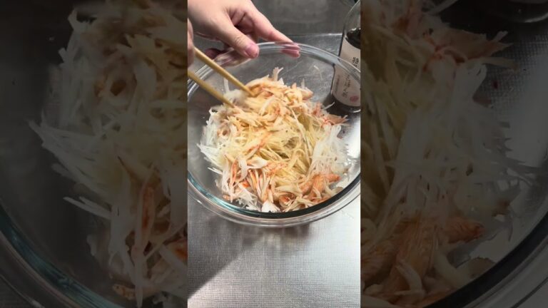 大根とカニカマのマヨポンサラダ＼糖尿病家のキッチン／ #糖尿病 #高血圧 #脂肪肝 #ダイエット #簡単レシピ #料理 #レシピ #cooking #大根 #カニカマ #サラダ #おうちごはん