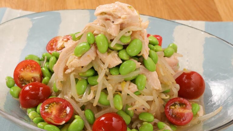 レンジで時短☆枝豆ともやしの無限ナムル