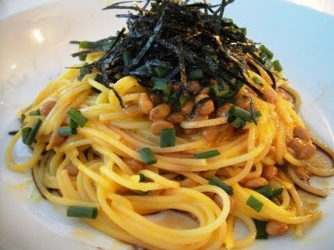 Natto pasta recipe　納豆パスタのレシピ・作り方