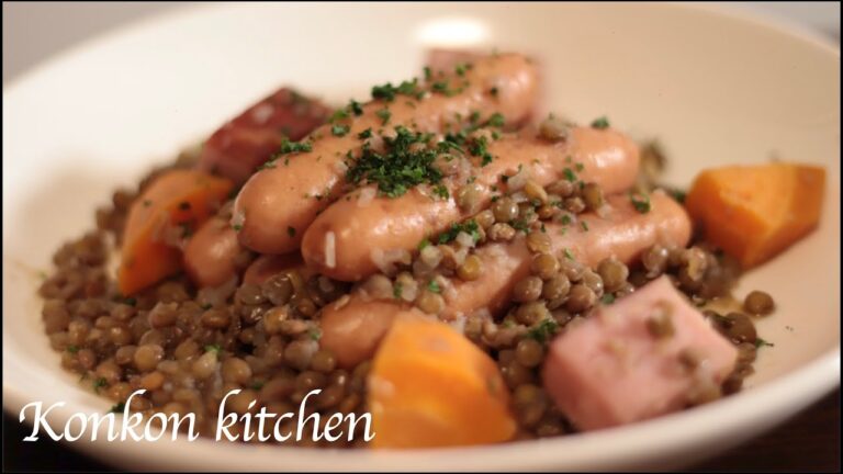 【ソーセージとレンズ豆の煮込み】素朴な味がクセになるソーセージとレンズ豆の煮込みの作り方 | How to make sausage and lentil stew