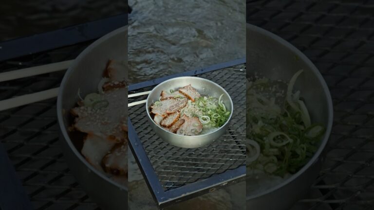 夏の終わりに。冷やし塩ラーメンがうますぎる！ #bushcraft #asmr #キャンプ飯