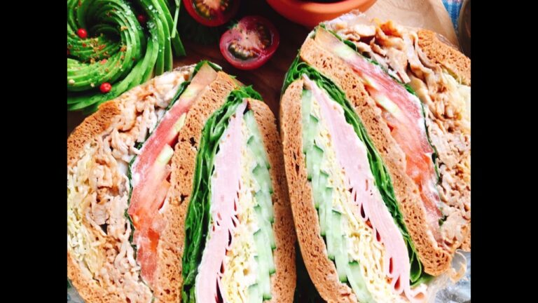 【低糖質サンド】きなこブランパンでサンドイッチ！八丁味噌ヨーグルトを使った豚しゃぶサンド