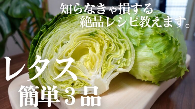 【レタス大量消費】迷ったらコレ！絶品3品教えます。