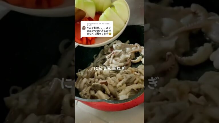 韓国出身の母さんがつくる【イカプルコギ】#koreanfood #キムチ #キムチの家 #佐渡島