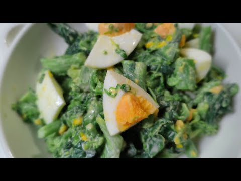 菜の花とゆで卵のサラダ　作り方　簡単レシピ
