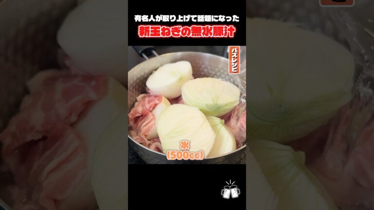 玉ねぎをアホほど入れた無水豚汁があまりにもウマすぎる #shorts #リュウジ #豚汁 #新玉ねぎ #無水調理 #レシピ #料理 #バズレシピ