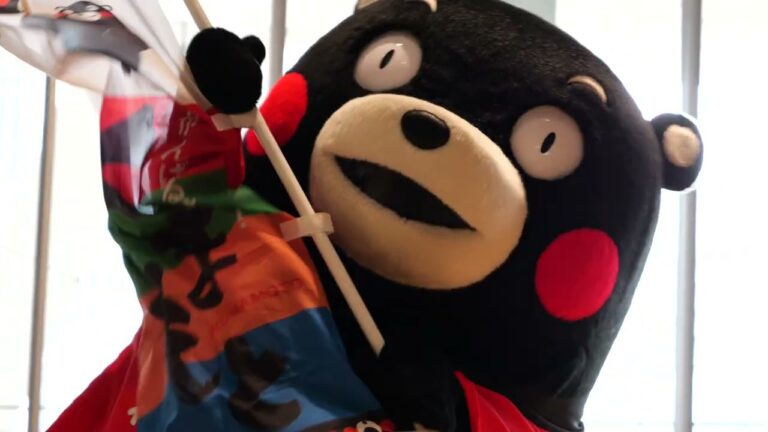 くまモンダンスステージ　豊洲場外マルシェに法被モン登場　@くまモン　@kumamon