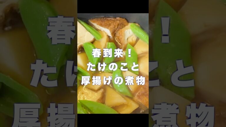 春到来！！たけのこと厚揚げの煮物 #asmr #料理#おつまみ #簡単レシピ #cooking #おうちごはん #japanesefood