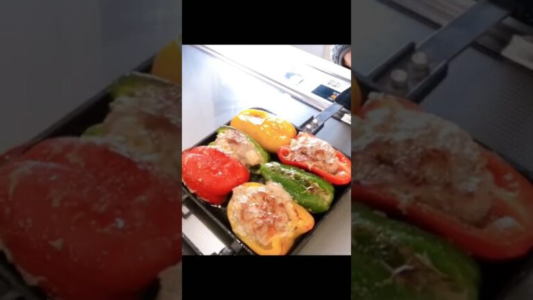 ホットサンドメーカーで、ピーマンの肉詰め。ほんのちょっぴりキャンプ気分。#shorts #キャンプ飯 #キャンプ