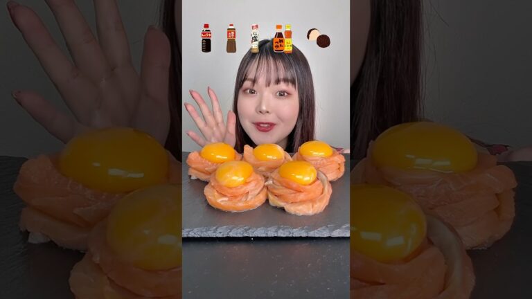 サーモンユッケ🩷#サーモンユッケ #salmon #アラサー女子 #mukbang