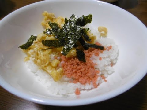 【レシピ】鮭フレークといり卵の2色丼
