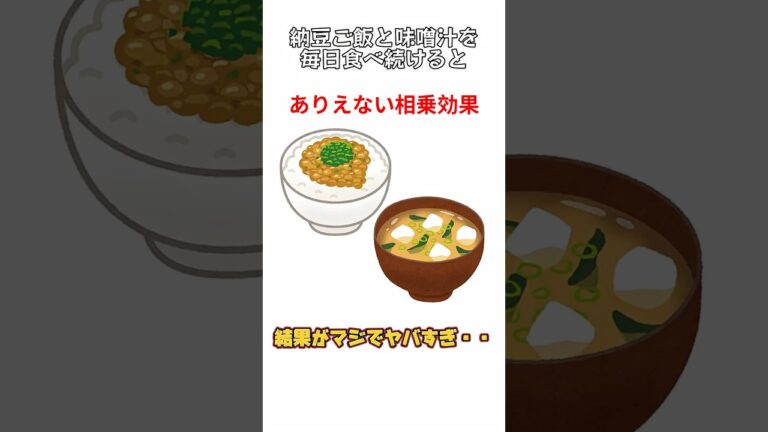 納豆ご飯と味噌汁を毎日食べ続けると起きる変化 #健康 #健康生活 #納豆ご飯#味噌汁#雑学#続けるだけで変わる #発酵食品  #腸活