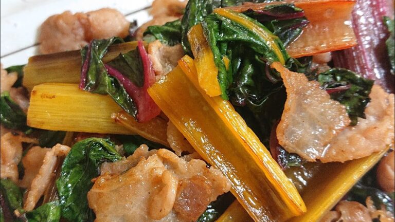 【簡単】スイスチャードの炒め物 2品 #shorts