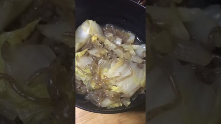 白菜と糸こんにゃく　丼でたいらげわよ