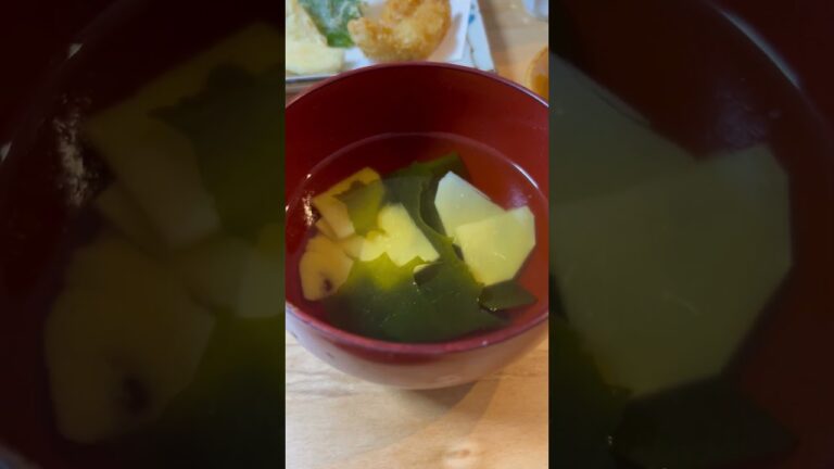 4/10 筍のお吸い物、お刺身、天麩羅。　素晴らしい👍感謝🥲。幸せを感じる。#たけのこ