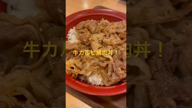 【すき家】晩飯はすき家で牛カルビ焼肉丼！#すき家#牛丼#牛カルビ焼肉丼#飯テロ