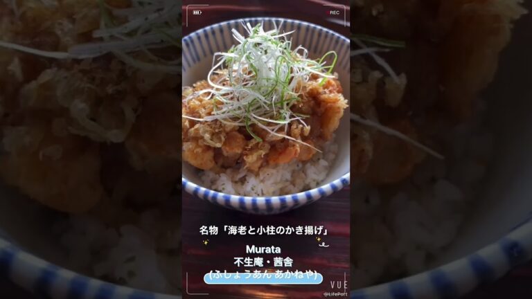 激ヤバｧ〜海老と小柱のかき揚げ丼♬ #shorts #おいしい