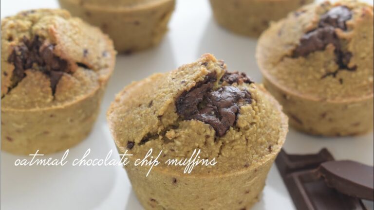 【オートミール】ふわふわチョコレートチップマフィン【小麦粉・卵・乳製品不使用】oatmeal chocolate muffins