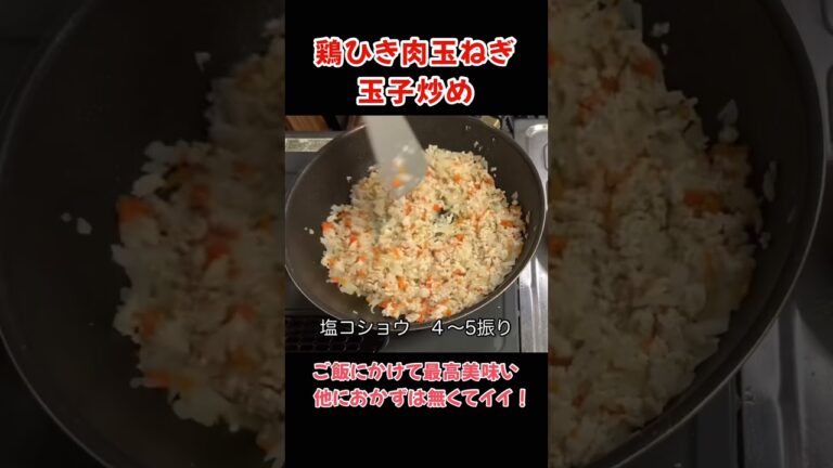 鶏ひき肉玉ねぎ玉子炒め！シンプルだけどコレご飯にかけると美味いんだ！#たぬきッチン #料理 #簡単レシピ #炒める#鶏ひき肉#アラ還暦 #バツイチ #週末vlog