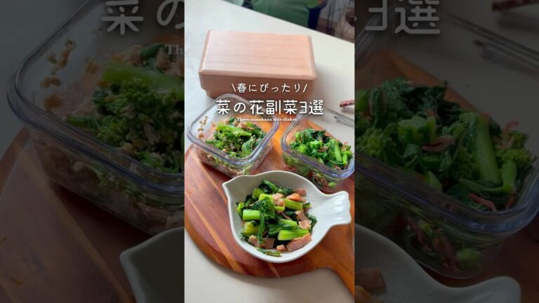 春にぴったり/菜の花副菜3選🌱#お弁当#lunchbox #副菜#レシピ#shorts