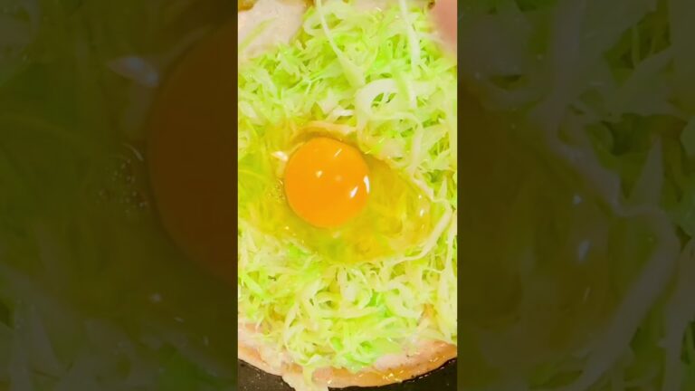 自宅で簡単キャベツ焼き！カルシウムたっぷり🐟 主婦とダイエットの味方😆「粉もの」B級グルメ✨小腹が空いた間食や晩酌のおつまみにも😊