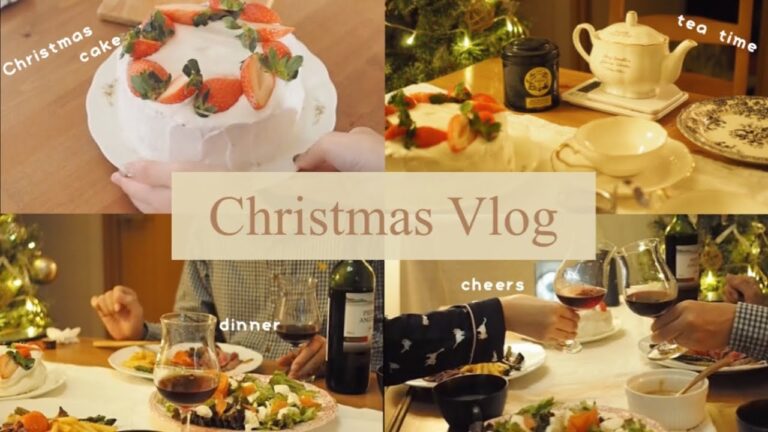 彼とおうちクリスマスディナー🥂🎄|手作りクリスマスケーキ🍰|12/24-25