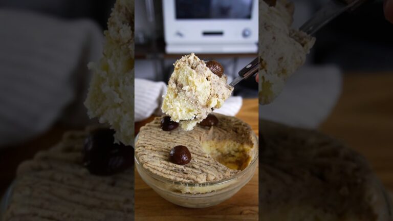 材料4つ！ボウルそのままモンブランケーキ作り方！#food