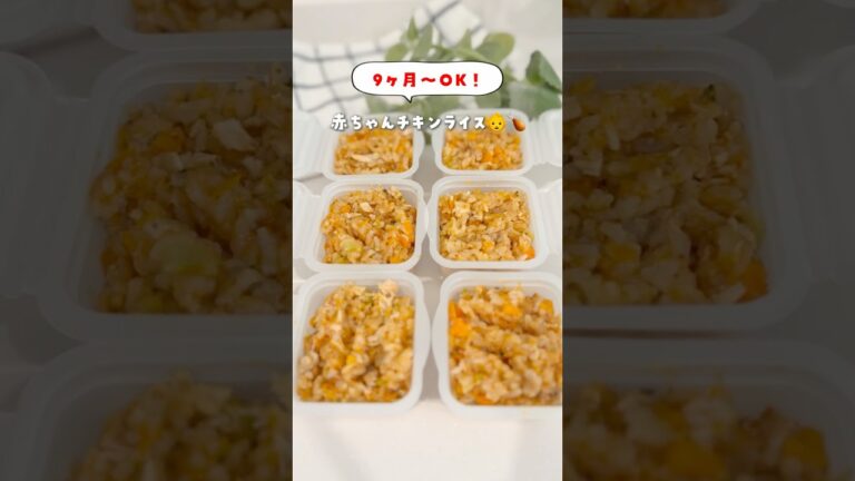 【離乳食】赤ちゃんチキンライス　レシピは👇 #離乳食 #離乳食後期 #補完食 #3回食 #離乳食レシピ #育児の悩み