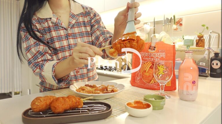 눈이 번쩍 뜨이는🤩 쫀득 감자 칠리스, 대왕 머랭케이크 파블로바 베이킹, 선물🎁 하는 자취일상