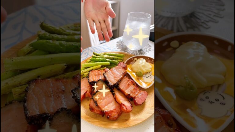 【KALDI商品紹介】ドデカ！ペッパーベーコンを発見！焼いて食べちゃう #food #お酒大好き #おつまみ #kaldi購入品 #ベーコン