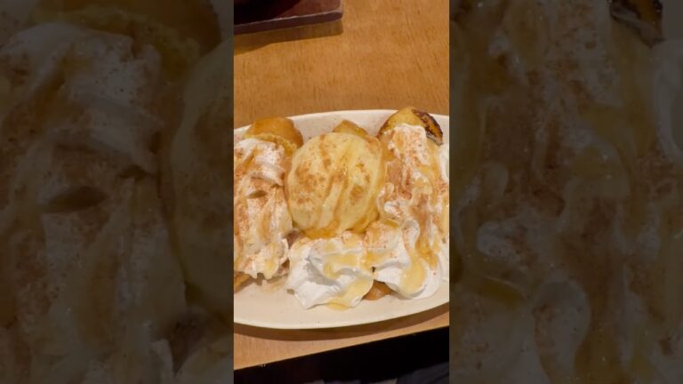 【飯テロ】シナモンアイスハニーホイップフレンチトースト(666
