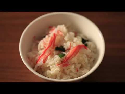 カニカマとパクチーの炊き込みご飯