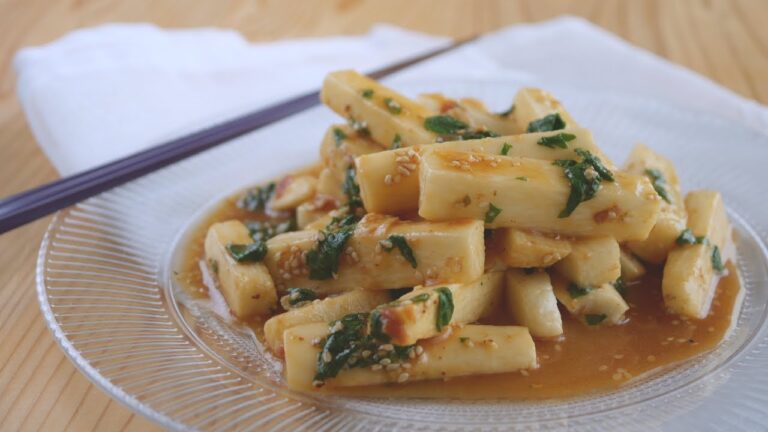 【切って漬けるだけ！長芋と梅と大葉の冷やし漬け】シャキシャキ食感が最高   Japanese yam Pickled