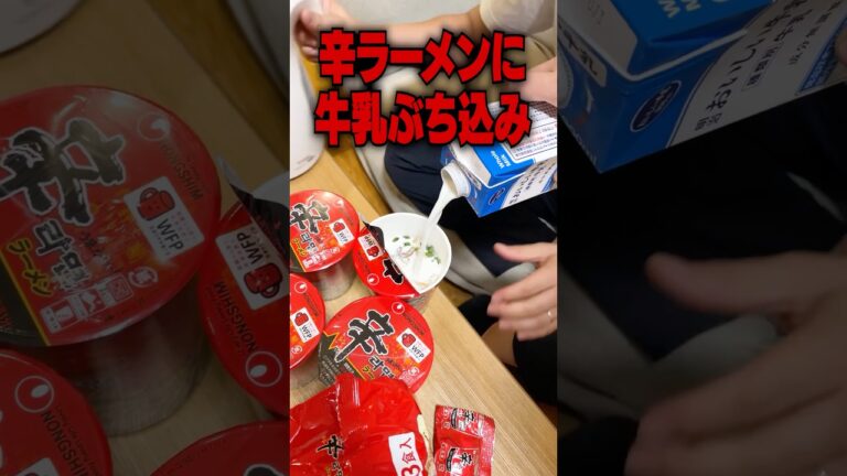 【辛ラーメン】牛乳ぶち込んだら神アレンジ完成した