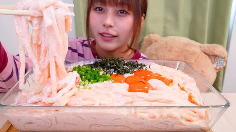 【大食い】明太クリームうどん10人前とバスツアー中止のご報告