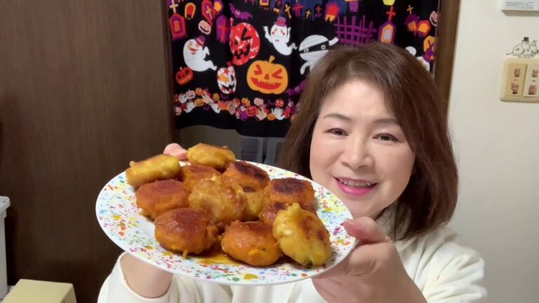 みたらし風味　かぼちゃとさつまいものとろけるチーズイン焼き団子　前編